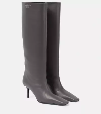 Leather Knee High Boots in Purple - Acne Studios | Mytheresa