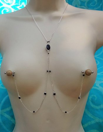 Nipple Jewelry Black Onyx Nipple Rings Black Onyx Pierrcing | Etsy