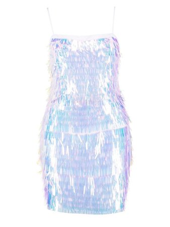 holographic mini dress