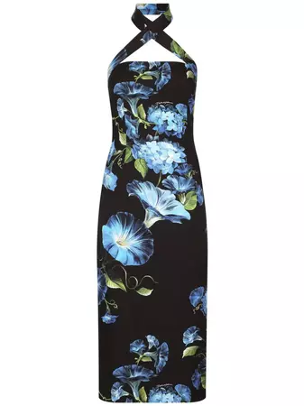 Dolce & Gabbana floral-print Halterneck Dress - Farfetch