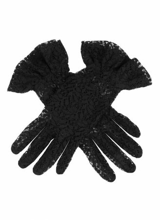 Women's Lace Gloves with Frill Cuffs