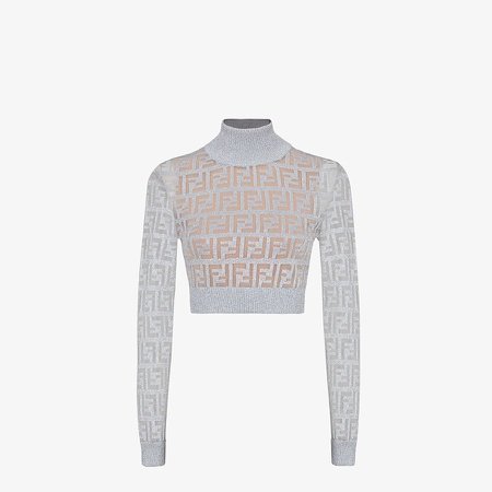 Silver knit top - SWEATER | Fendi