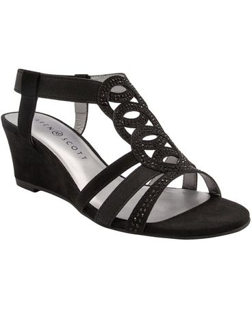 Karen Scott Denice Wedge Sandals, Created for Macy's & Reviews - Sandals - Shoes - Macy's