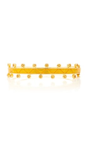 M.Spalten Chroma 18K Gold Sapphire And Enamel Bracelet