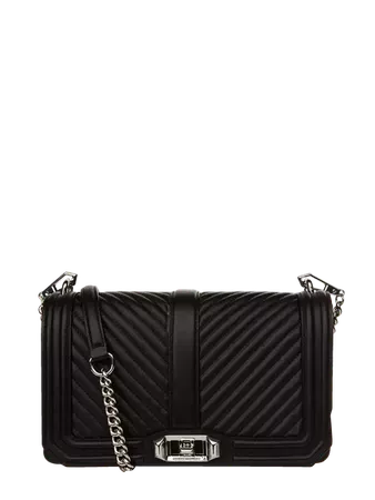 REBECCA-MINKOFF Crossbody Bag aus Leder mit Steppnähten in Grau / Schwarz online kaufen (9888731) ▷ P&C Online Shop