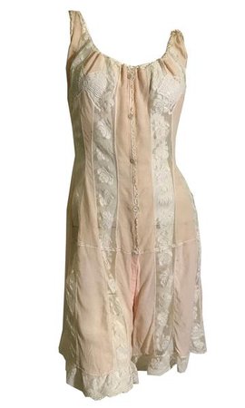French Silk and Lace All In One Step-In Chemise circa 1910s – Dorothea's Closet Vintage