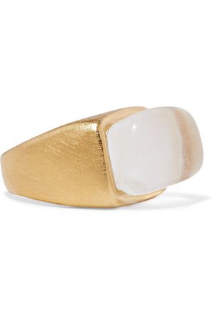 1064 Studio | Gold-plated and resin ring | NET-A-PORTER.COM