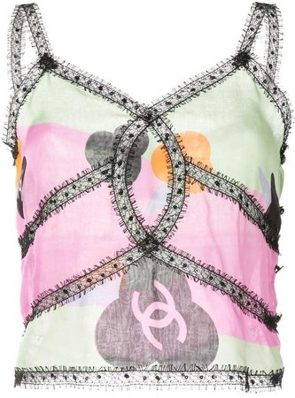 PRE-OWNED cropped camisole bustier