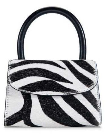 BY FAR Zebra Mini Handbag
