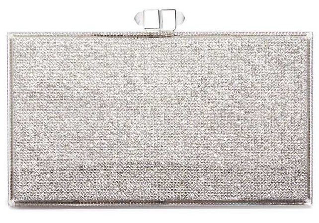 judith leiber crystal and silver clutch