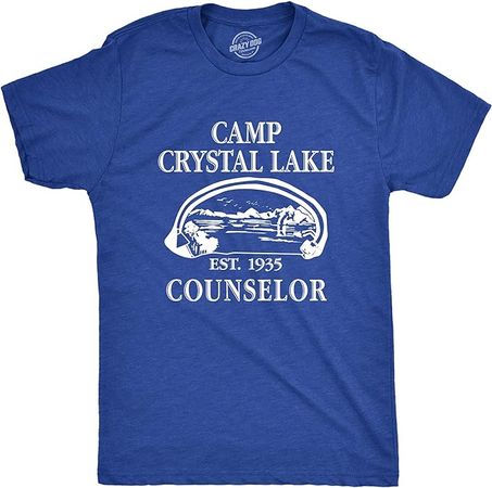Amazon.com: Crazy Dog Mens T Shirt Camp Crystal Lake 1980 Vintage Camping Movie Tee : Clothing, Shoes & Jewelry