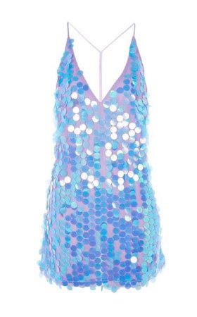 iridescent mini dress