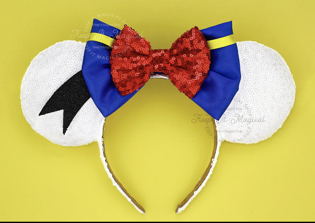 Donald Duck Ears Donald Duck Minnie Mouse Ears Donald Duck Mickey Ears Sailor Donald Duck Mouse. by KeepitMagicalShop on Etsy