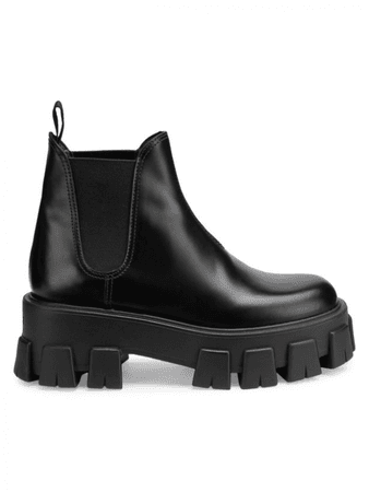 Prada Black Lug Sole Boots – Editorialist