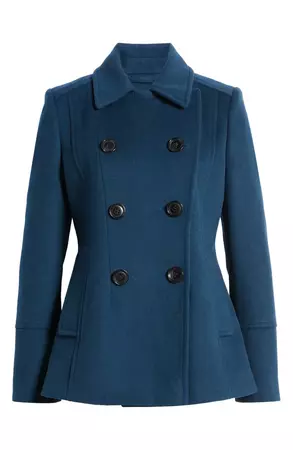 Sam Edelman Double Breasted Wool Blend Peacoat | Nordstrom