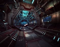 Sci fi Corridor by VincentLim