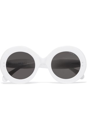 Alaïa | Round-frame studded acetate sunglasses | NET-A-PORTER.COM