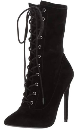 black lace up boot w/ heel