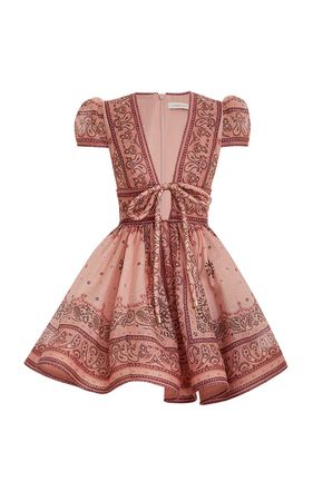 Matchmaker Structured Linen-Silk Mini Dress By Zimmermann | Moda Operandi