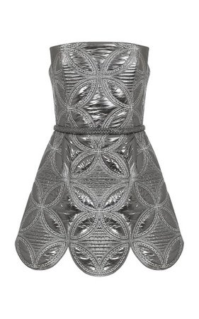 Quilted Embroidered Mini Dress By Raisa Vanessa | Moda Operandi