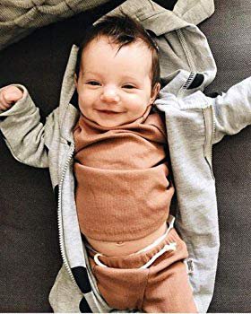 Amazon.com: 2PCS Baby Unisex Pajamas Infant Newborn Baby Boy Girl Clothes Outfits Kids Solid Colors Sweatsuit Set (Yellow, 18-24M): Clothing