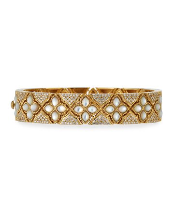 Roberto Coin Venetian Princess Diamond & Mother-of-Pearl Bracelet | Neiman Marcus