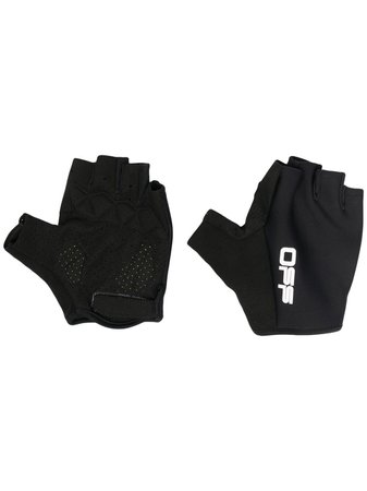 Off-White logo-print fingerless gloves - FARFETCH