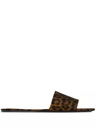 Saint Laurent Carlyle leopard-print Flat Sandals - Farfetch