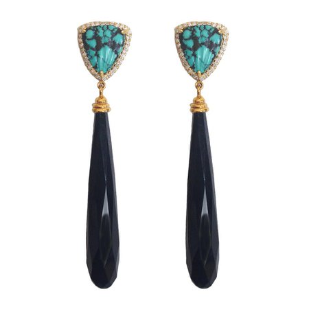 Black & Turquoise Earring – Lewis & Heard Designs