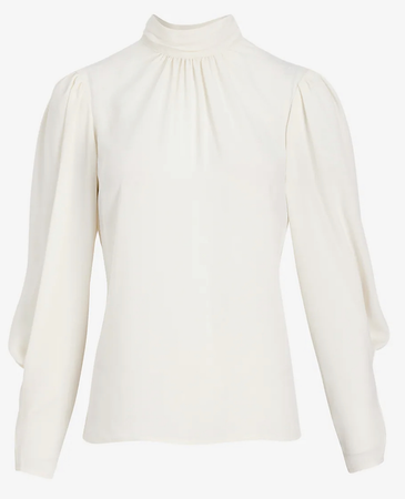 express cream white blouse