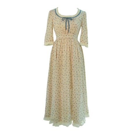 Handmade Cottagecore Lace Collar Floral Vintage dress – Retro Fairy