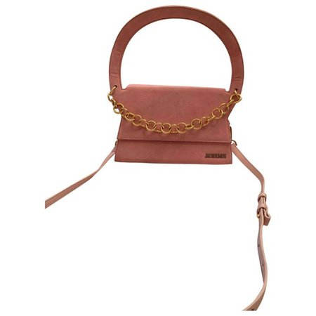 Le rond handbag Jacquemus Pink in Suede - 7813738