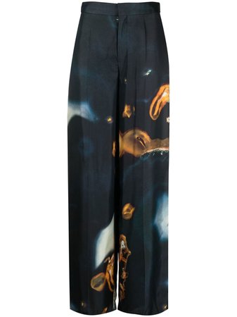 Chloé abstract-print wide-leg Trousers - Farfetch