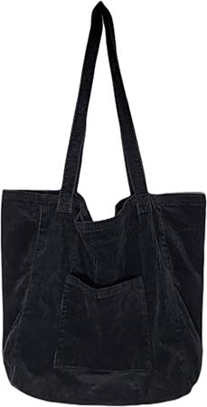 Amazon.com: Corduroy Tote Bag for Women Casual Shoulder Bag Big Capacity Handbags with Pocket For Shopping Work School Festivals Travel (Black) : Clothing, Shoes & Jewelry