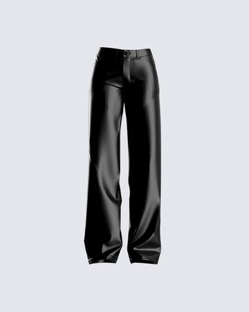 finesse black leather pants