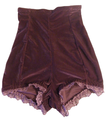 vintage high waisted velvet shorts