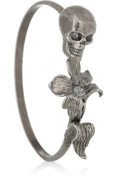 skull flower bracelet alexander mcqueen