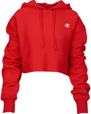 red hoodie crop top