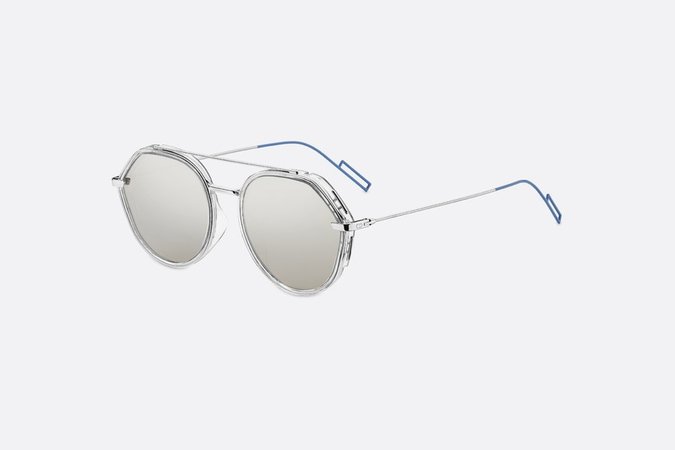 Dior0219S Silver Metal & Crystal Sunglasses - Accessories - Man | DIOR