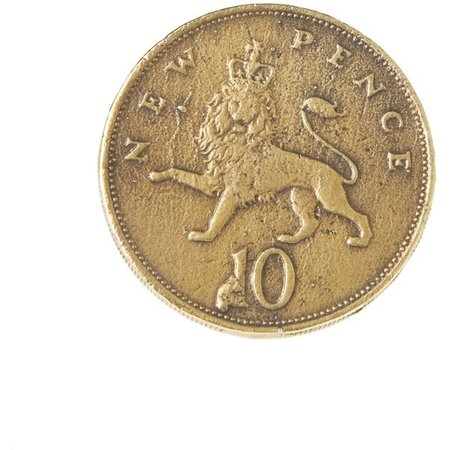 gold 10 pence coin