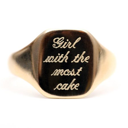 9k Vintage Signet Ring | Etsy
