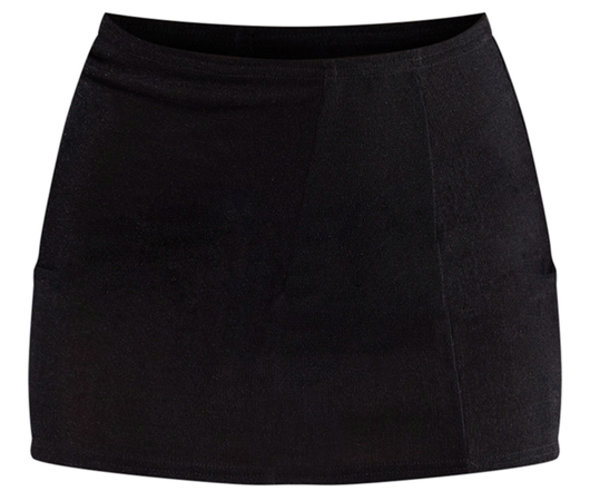 PLT- black seam detail micro mini skirt