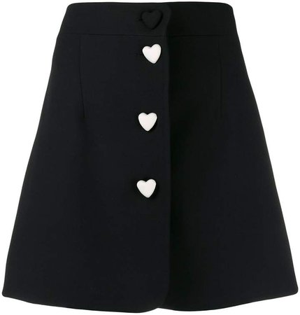 George Keburia heart button A-line skirt