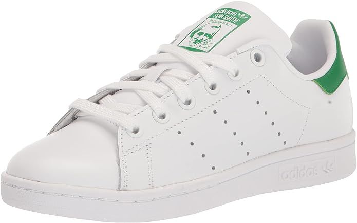 Amazon.com | adidas Originals mens Stan Smith Sneaker, Core White/Core White/Green, 8 US | Fashion Sneakers