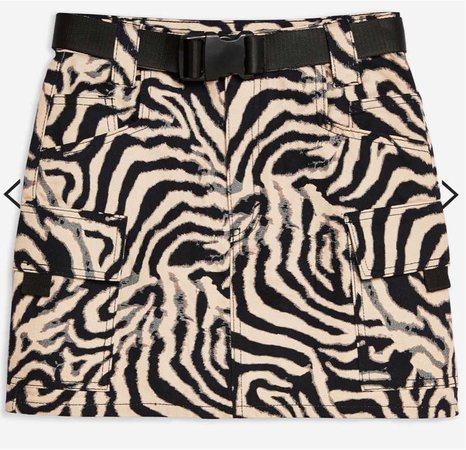topshop zebra skirt