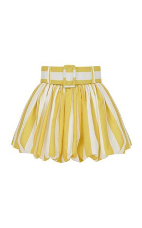 Striped Shorts Skirt With Belt By Raisa Vanessa | Moda Operandi