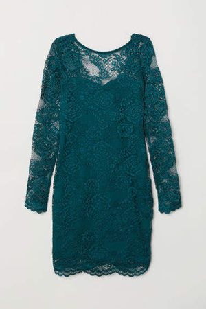 Lace Dress - Green