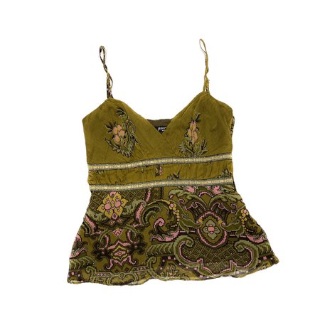 betsey johnson paisley camisole top