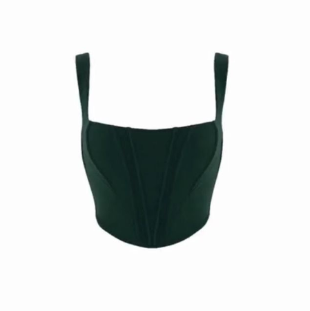 dark green corset