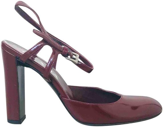 Burgundy Patent leather Heels